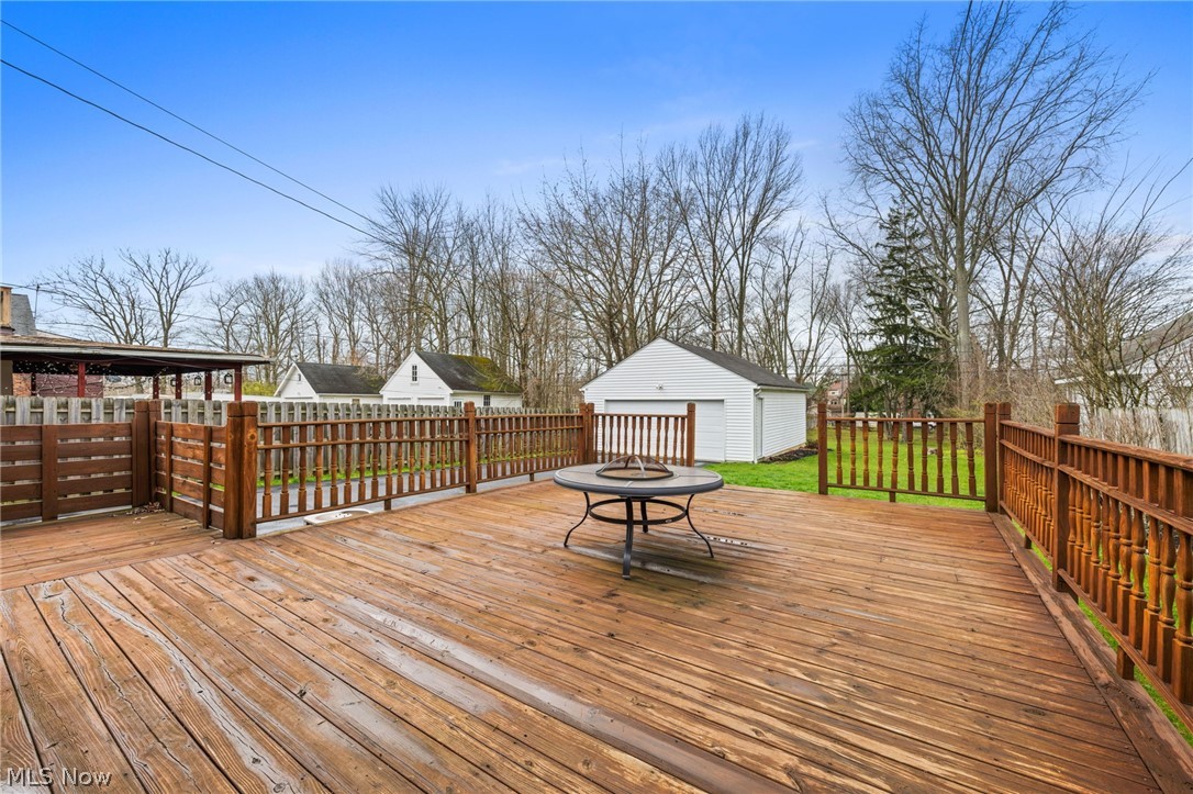 2368 Ashurst Road Cleveland, OH 44118 - Photo 18 of 20 Deck with a garage and an outdoor structure