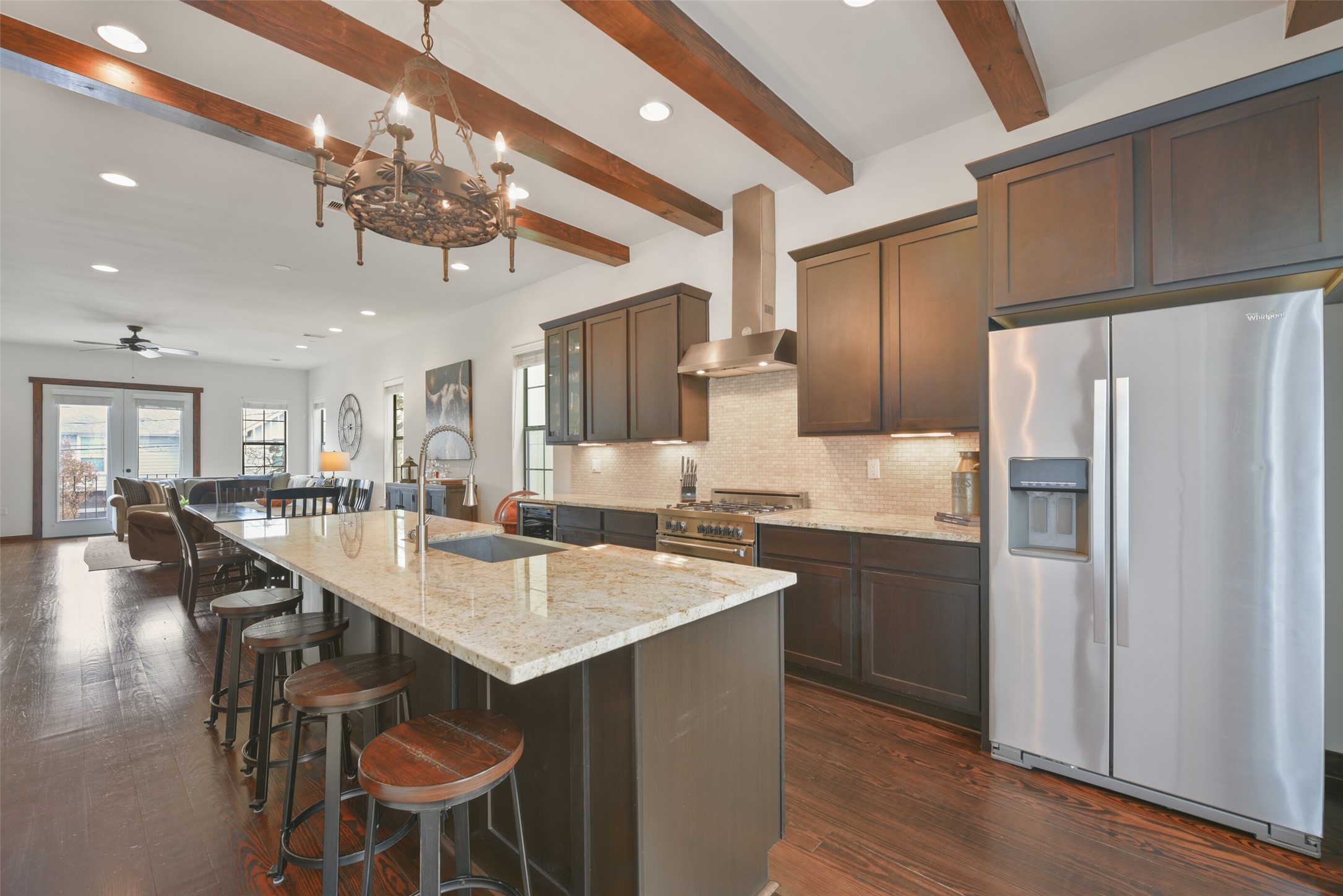 2601 Bevis Street, Unit B Houston, TX 77008 - Photo 25 of 25 Final look at this fabulous kitchen with open floor plan with dining and living room, ideal for entertaining!