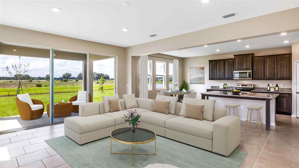 2191 Stratten Drive Zephyrhills, FL 33541 - Photo 8 of 16 a living room with furniture and a large window