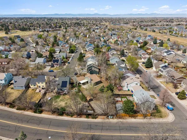 an aerial view of a city
