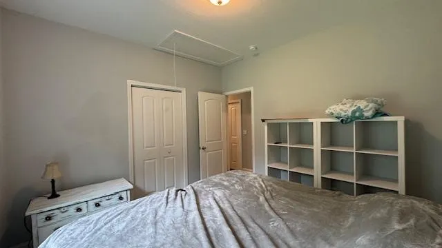 a view of livingroom with furniture and closet