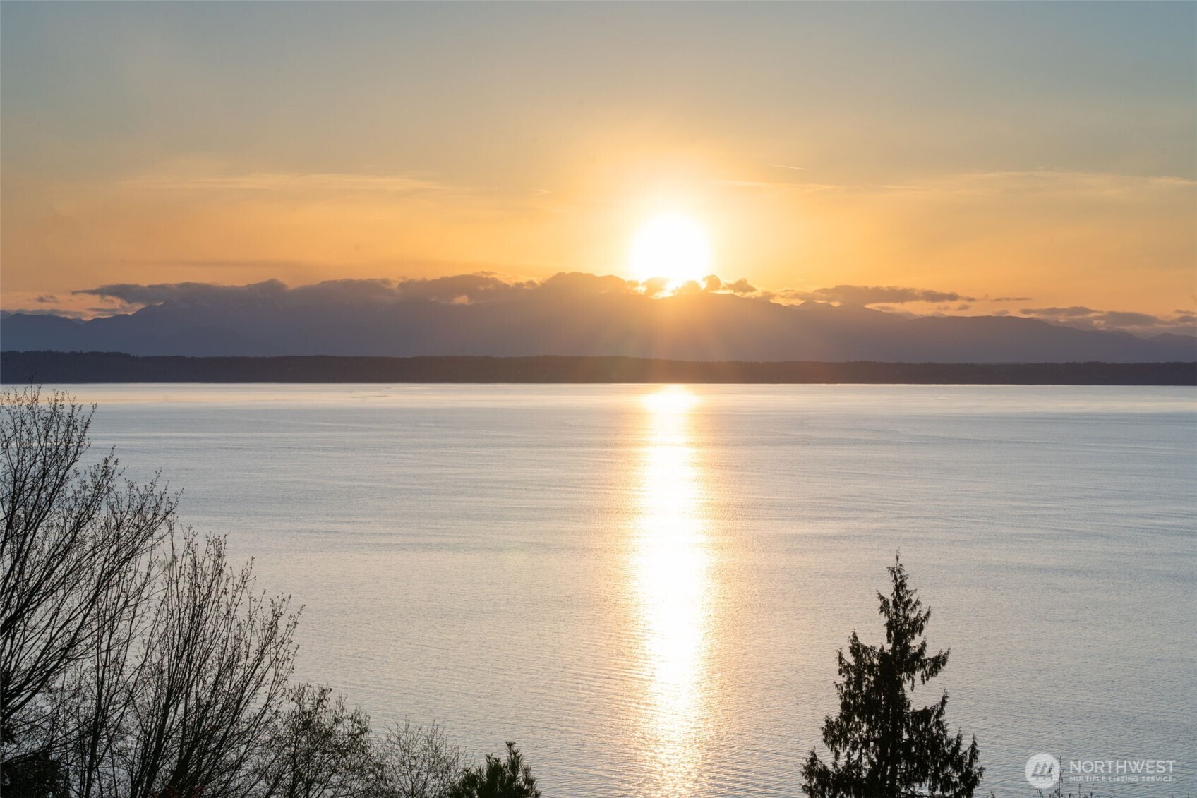 a view of lake with mountain