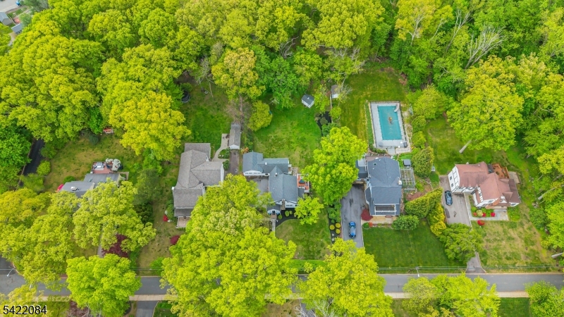 122 Kenilworth Road Mountain Lakes, NJ 07046 - Photo 41 of 45 an aerial view of residential house with outdoor space and trees all around