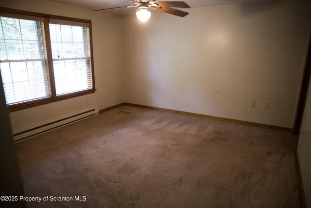 an empty room with a window