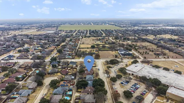 an aerial view of a city