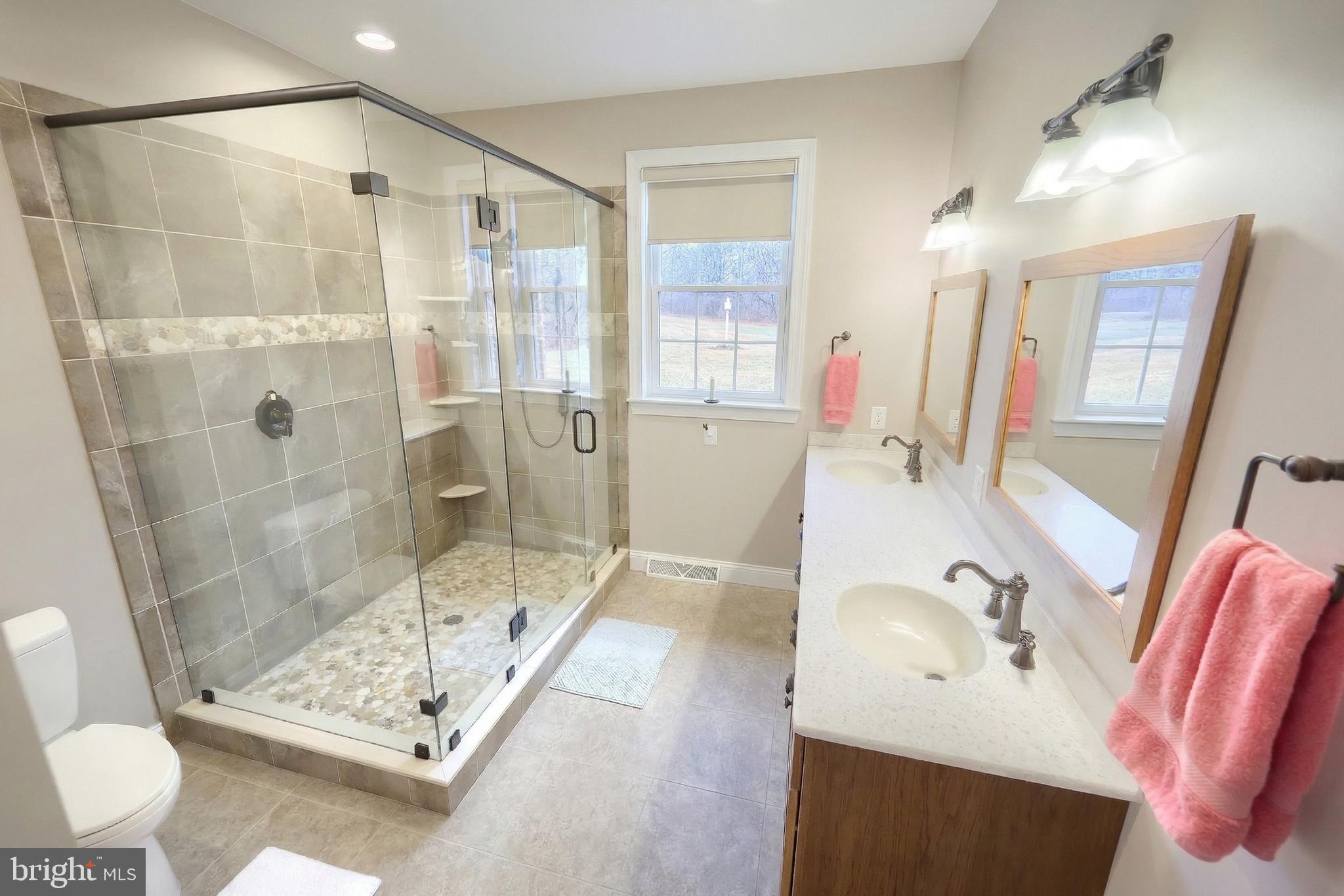 108 Pickett Road Dover, PA 17315 - Photo 30 of 64 a bathroom with a tub sink mirror and a shower