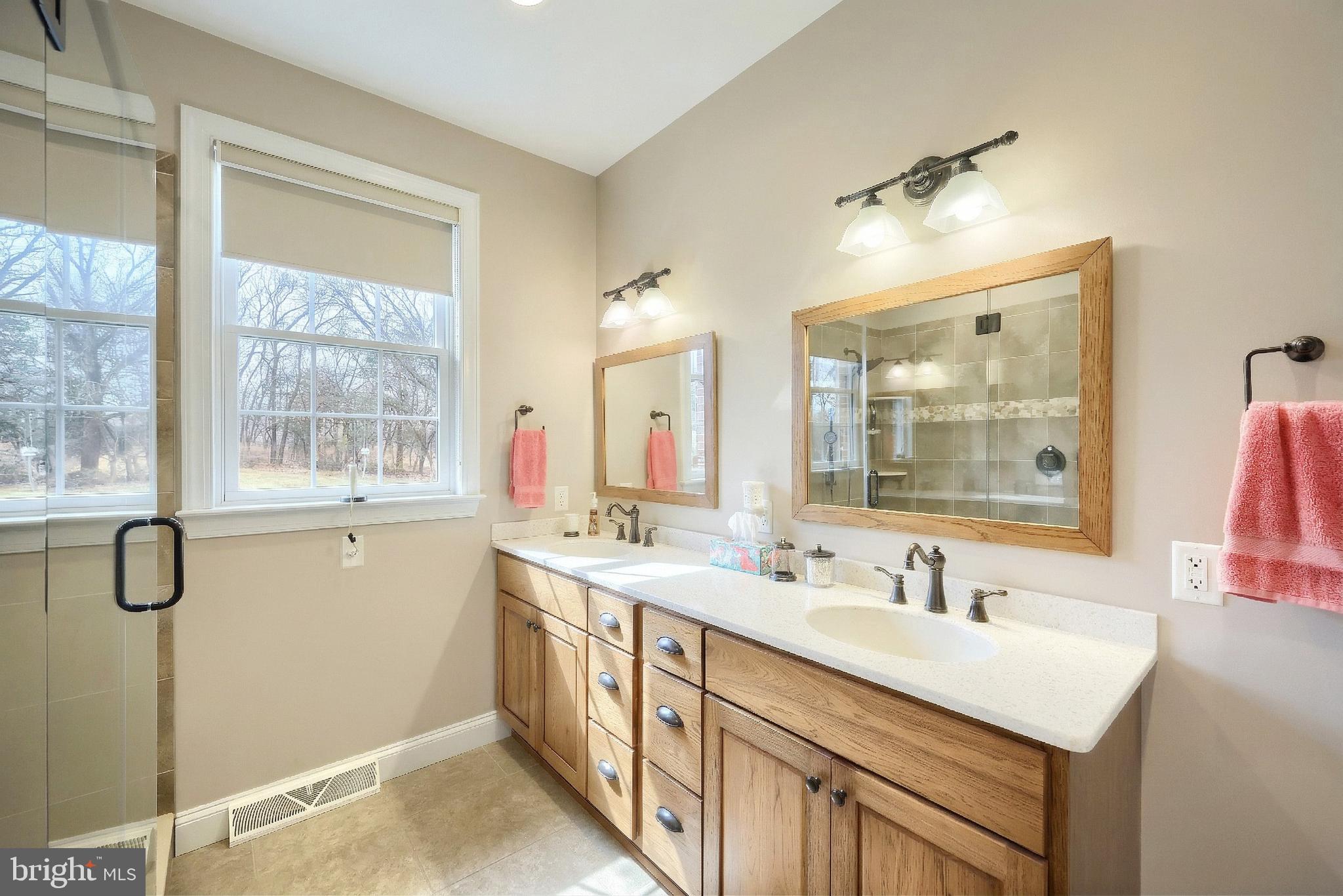 108 Pickett Road Dover, PA 17315 - Photo 31 of 64 a bathroom with a double vanity sink window and mirror