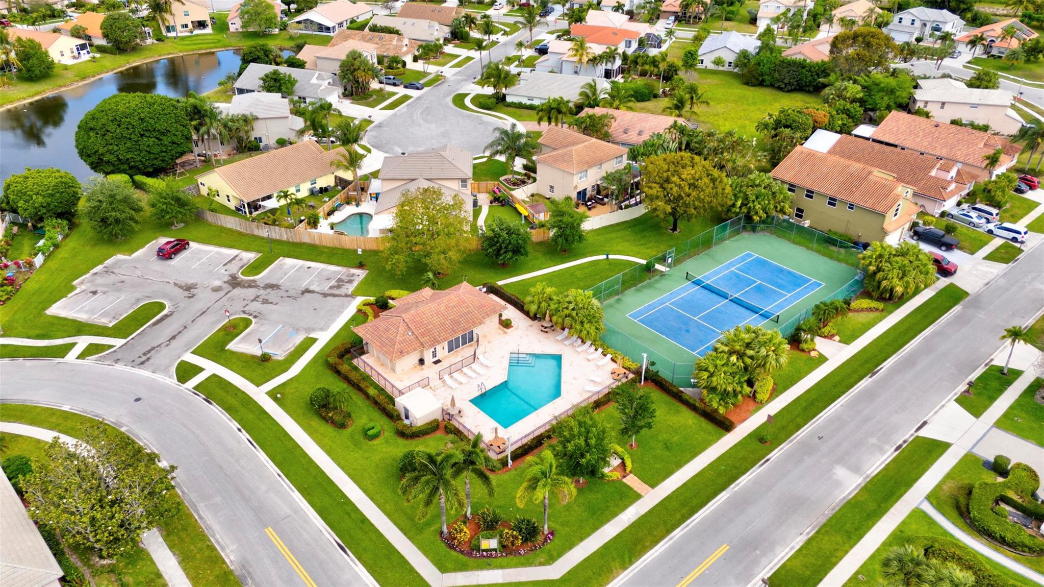 8613 Windy Circle Boynton Beach, FL 33472 - Photo 46 of 51 an aerial view of a pool patio swimming pool and outdoor seating