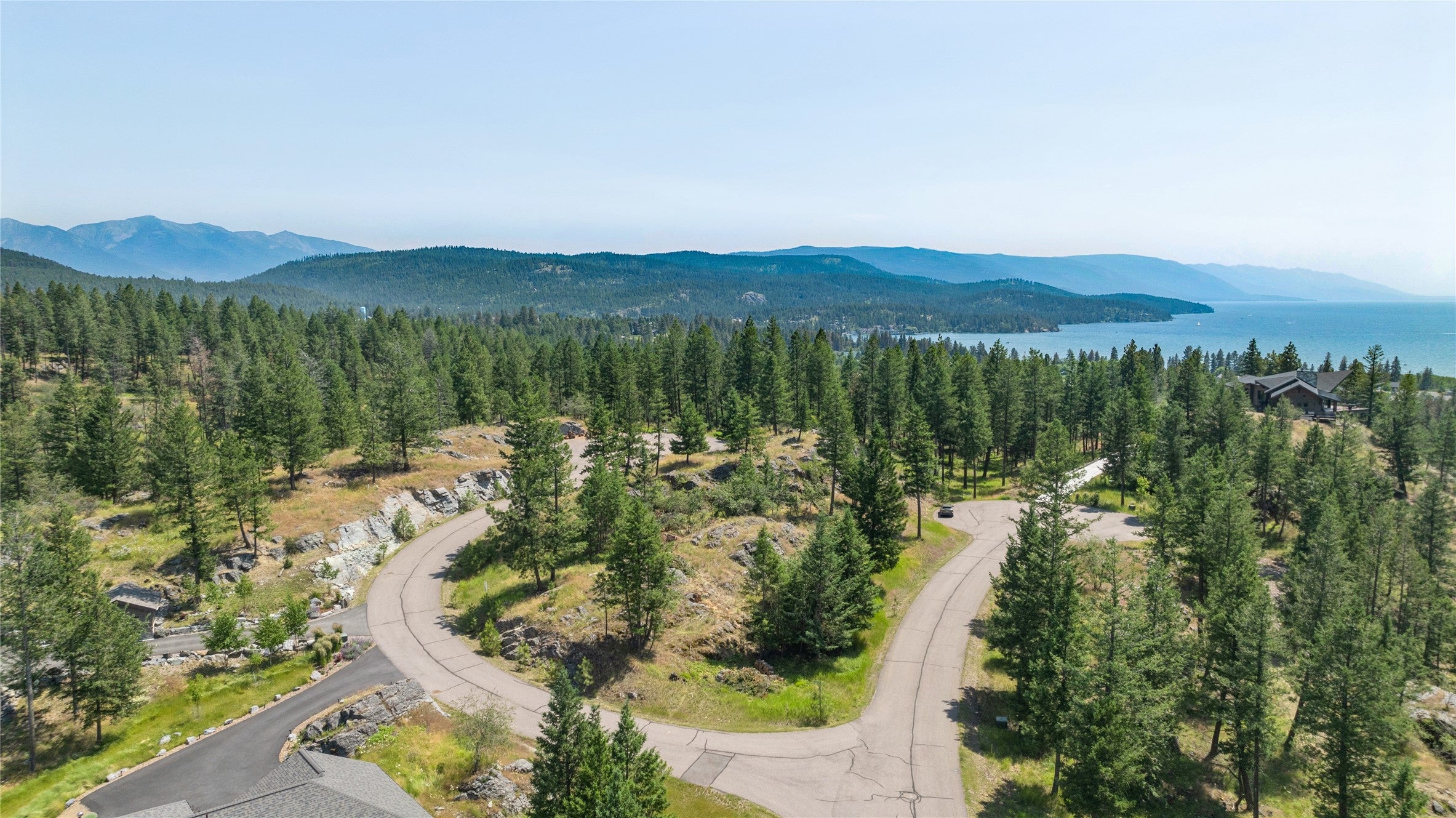44 Rock Ridge Way Bigfork, MT 59911 - Photo 4 of 20 Aerial view with Flathead Lake to the south