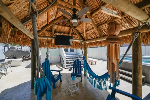 a view of outdoor space with seating