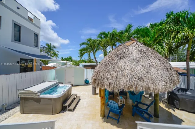 a view of a house with a patio