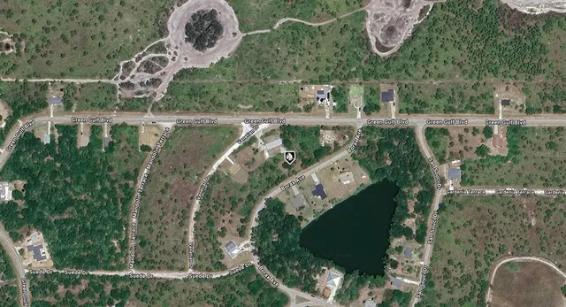 an aerial view of a house having outdoor space