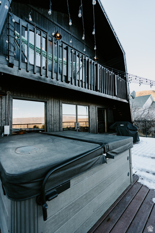1413 Basel Drive Midway, UT 84049 - Photo 102 of 137 Exterior space with a hot tub and a grill