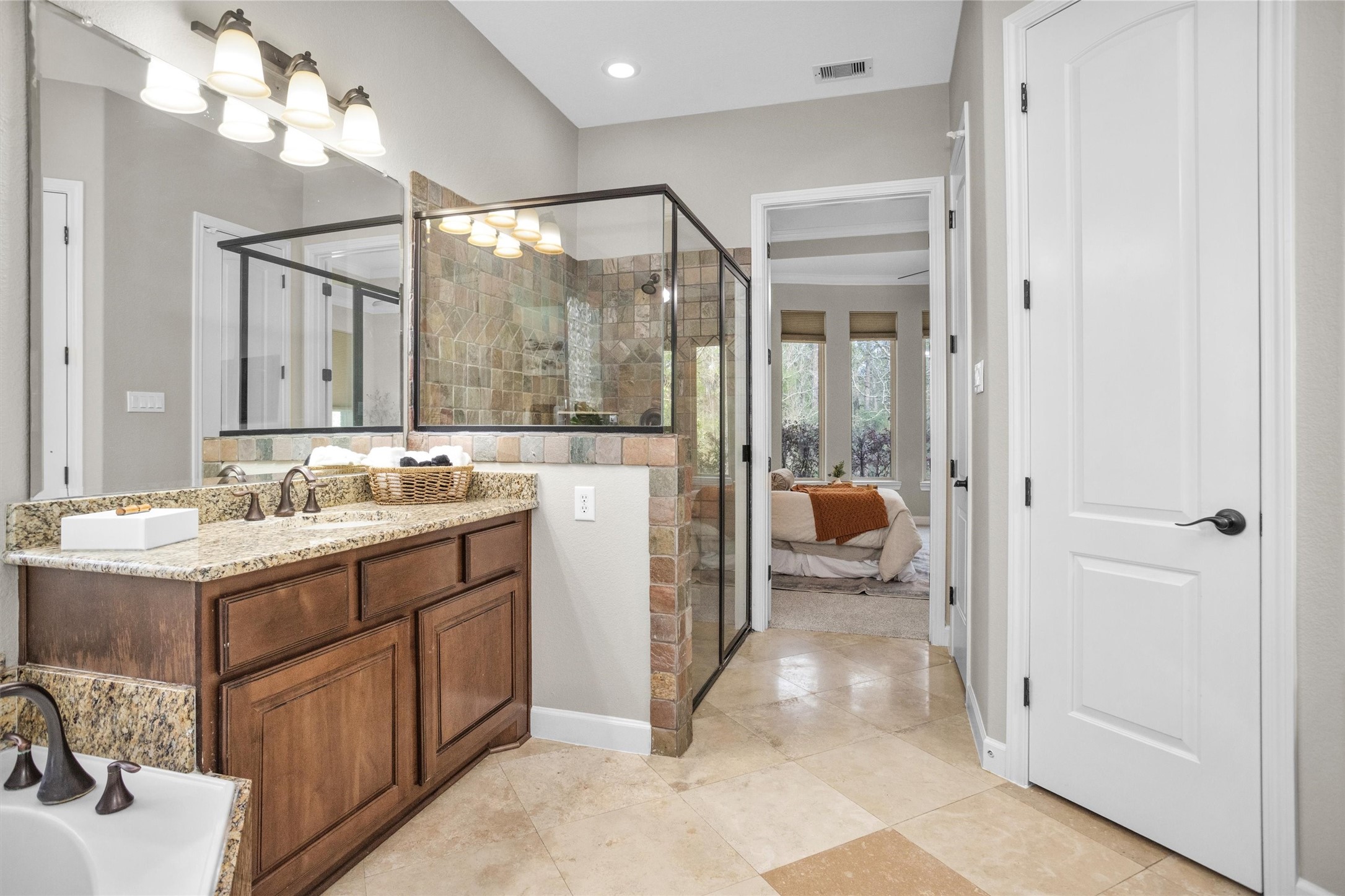27910 Hansons Court Spring, TX 77386 - Photo 19 of 50 Oil rubbed bronze fixtures and glass shower frame