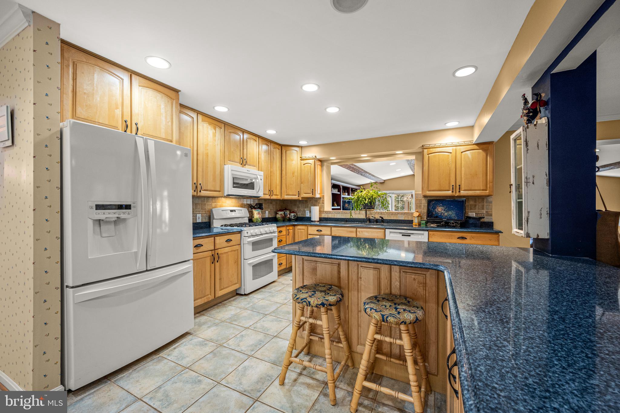 7491 Mink Hollow Road Highland, MD 20777 - Photo 14 of 67 a kitchen with granite countertop stainless steel appliances and refrigerator