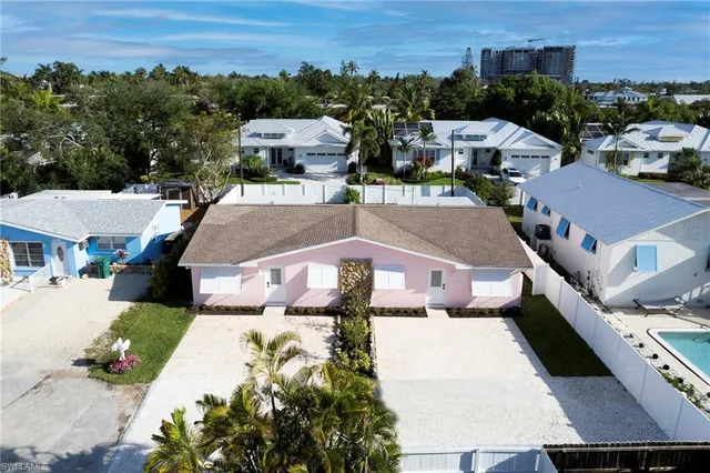 an aerial view of multiple house
