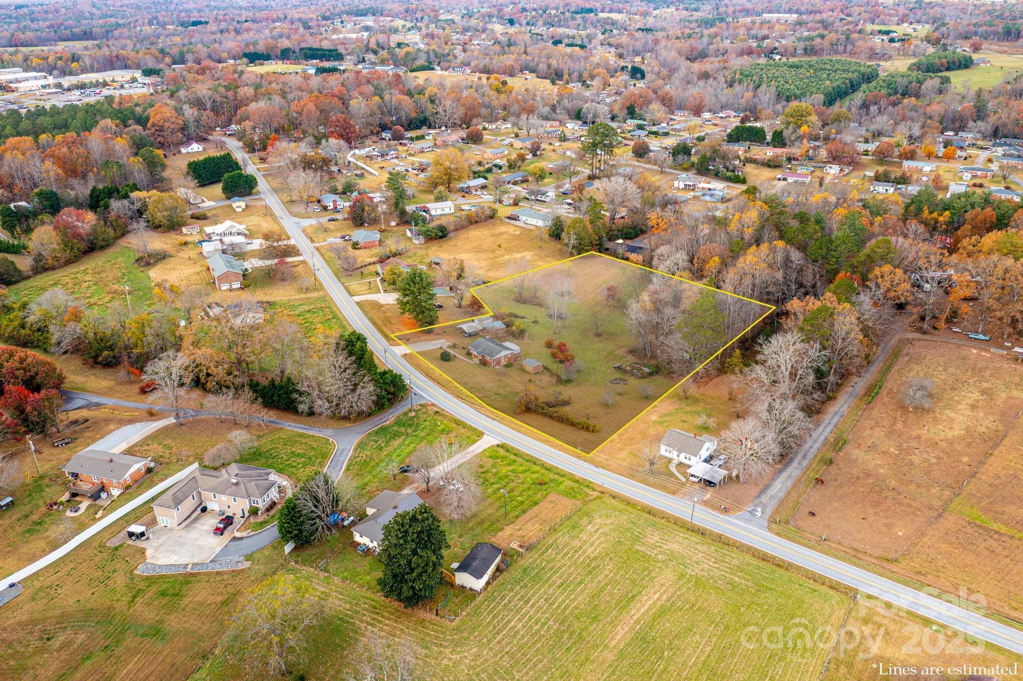 1214 Dry Ponds Road Granite Falls, NC 28630 - Photo 34 of 39 an aerial view of residential houses with outdoor space