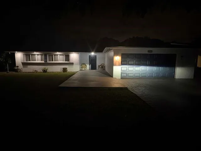 a kitchen with a stove and a kitchen counter top