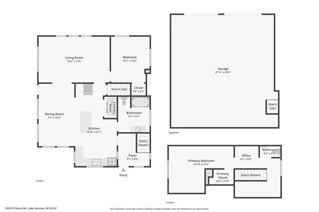 $1,950 | N3219 Cherry Road, Geneva, WI 53147