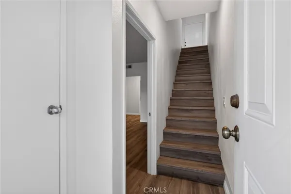 a view of an entryway with staircase