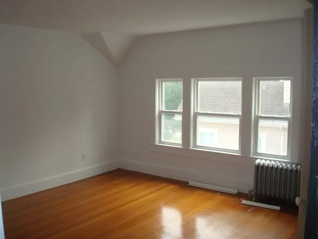 an empty room with a window