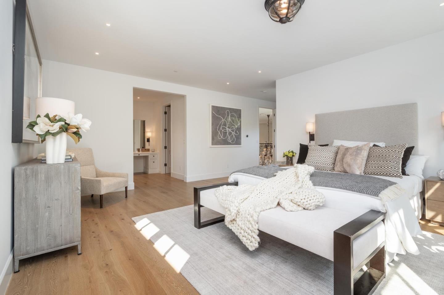 52 Middlefield Road Atherton, CA 94027 - Photo 23 of 45 a living room with furniture and a wooden floor