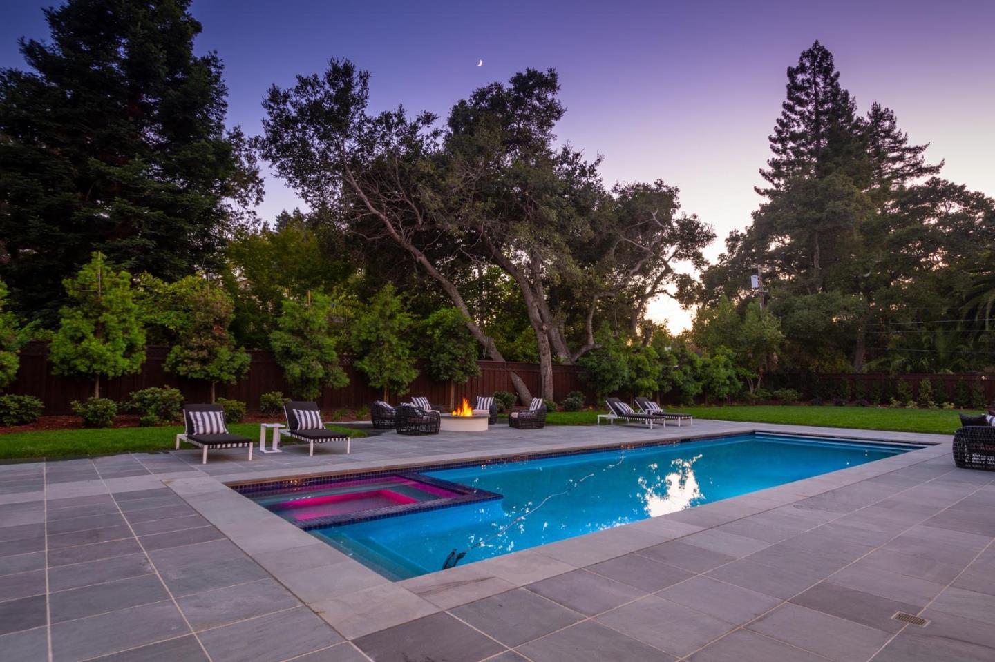 52 Middlefield Road Atherton, CA 94027 - Photo 44 of 45 a view of swimming pool with lounge chair and trees
