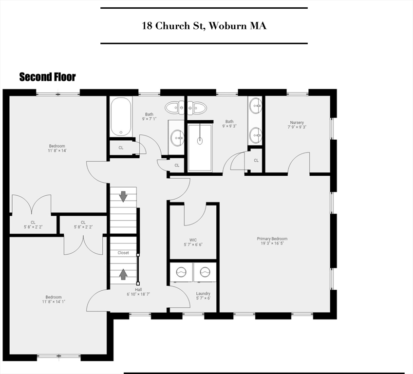 18 Church Street, Unit 2 Woburn, MA 01801 - Photo 31 of 32 a picture of a floor plan