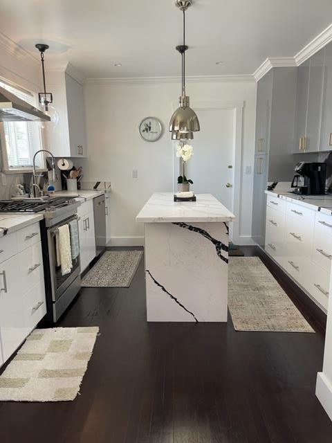 2425 3rd Street Napa, CA 94559 - Photo 19 of 36 a kitchen with stainless steel appliances granite countertop a sink a stove and a refrigerator
