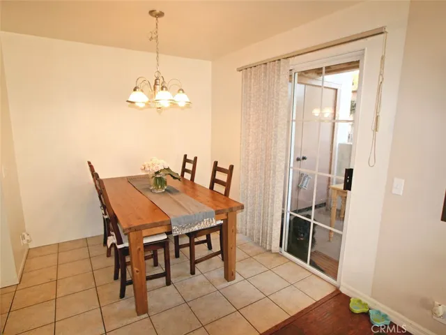 a dining room well furnished