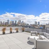 a terrace with outdoor seating