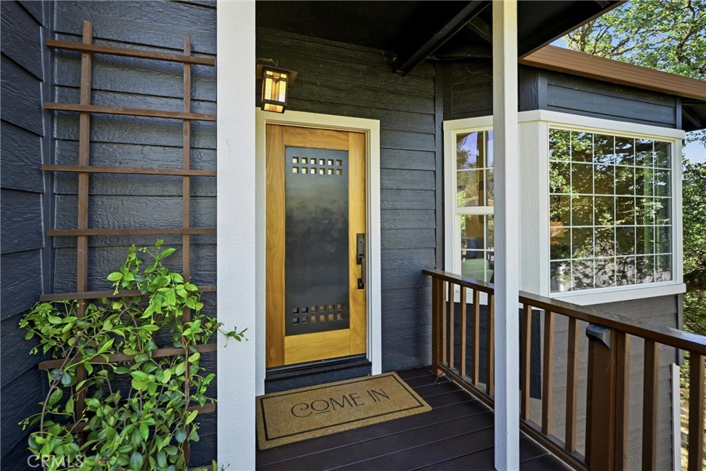 a view of front door of house