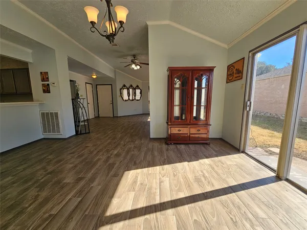 a view of a hallway view with staircase
