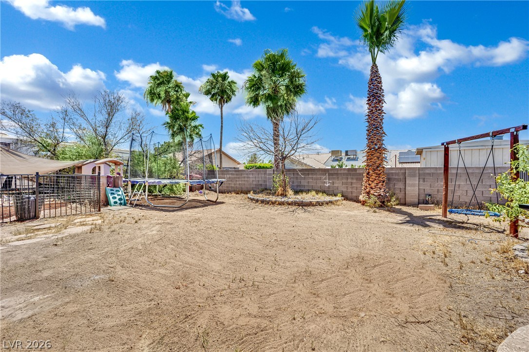 420 North Racetrack Road Henderson, NV 89015 - Photo 39 of 52 A spacious backyard area provides ample room for outdoor activities and future landscaping vision.