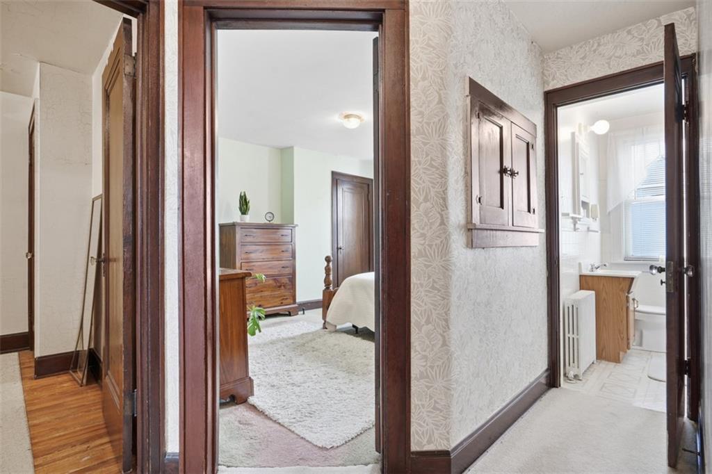205 Clover Street Pittsburgh, PA 15210 - Photo 26 of 49 a view of a bathroom from a hallway