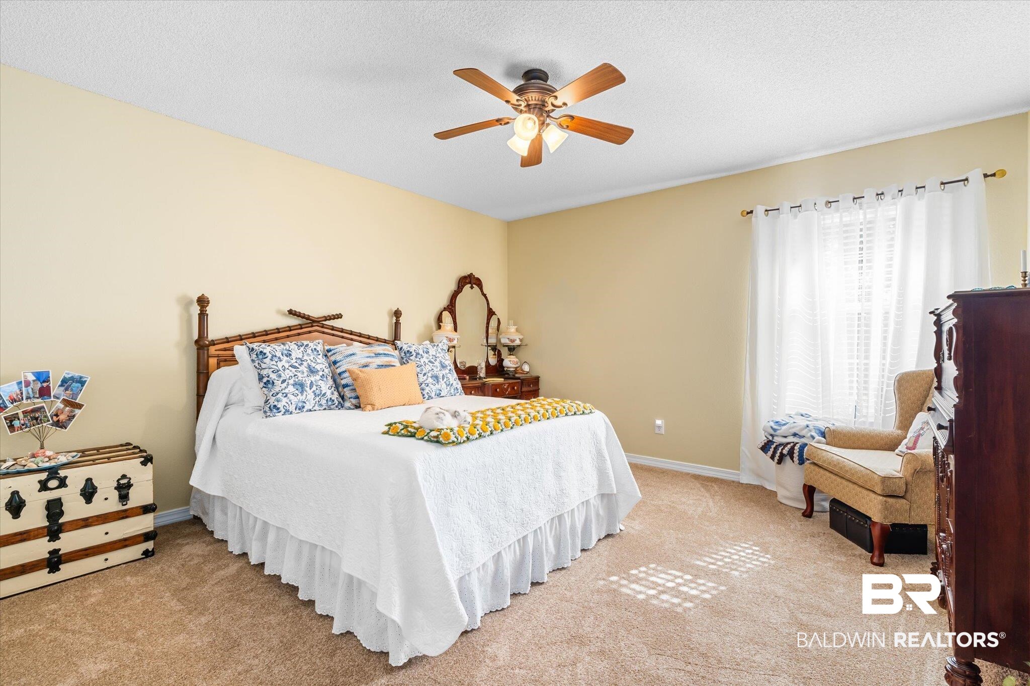 356 Collinwood Loop Foley, AL 36535 - Photo 6 of 21 Carpeted bedroom featuring ceiling fan and a textured ceiling