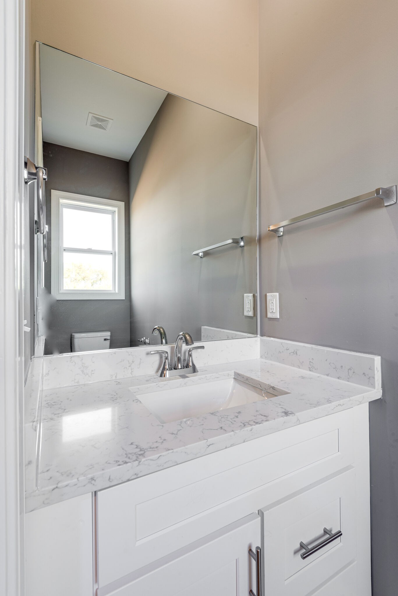 4341 Old Goins Road Nashville, TN 37211 - Photo 26 of 31 a bathroom with a granite countertop sink mirror vanity and window