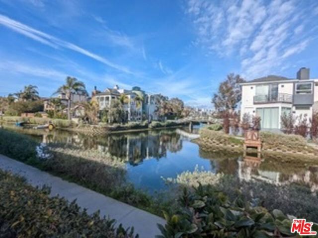a view of a lake with a mountain