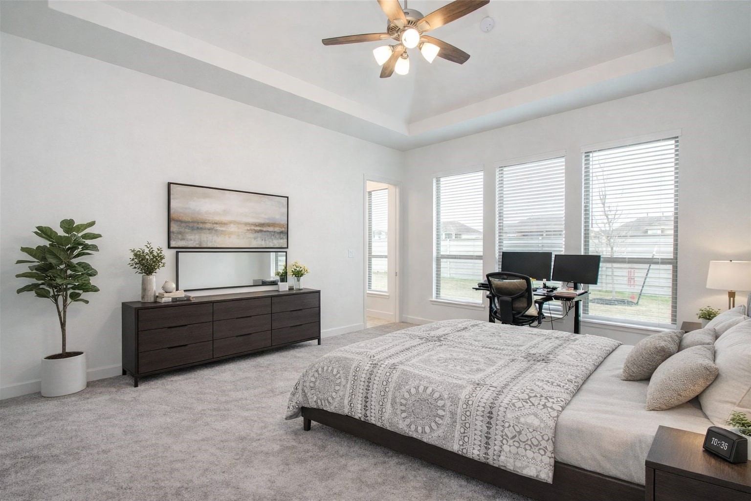 3011 Harbor Spring Way Manvel, TX 77578 - Photo 16 of 29 a spacious bedroom with a bed window and couch