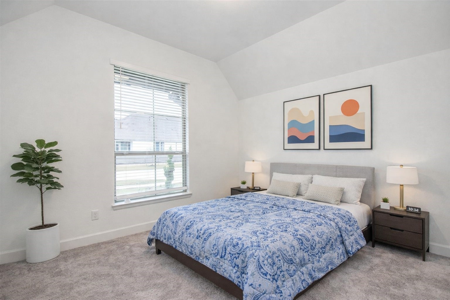 3011 Harbor Spring Way Manvel, TX 77578 - Photo 20 of 29 a bedroom with a bed and a potted plant