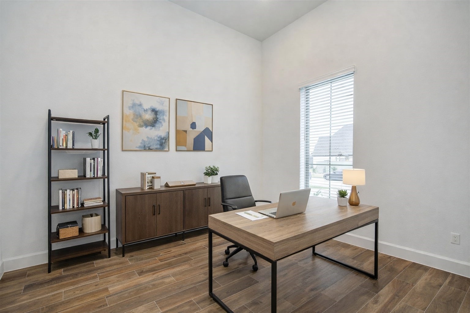 3011 Harbor Spring Way Manvel, TX 77578 - Photo 5 of 29 a view of a workspace with furniture and wooden floor