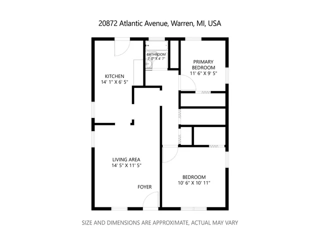 $1,200 | 20872 Atlantic Avenue, Warren, MI 48091