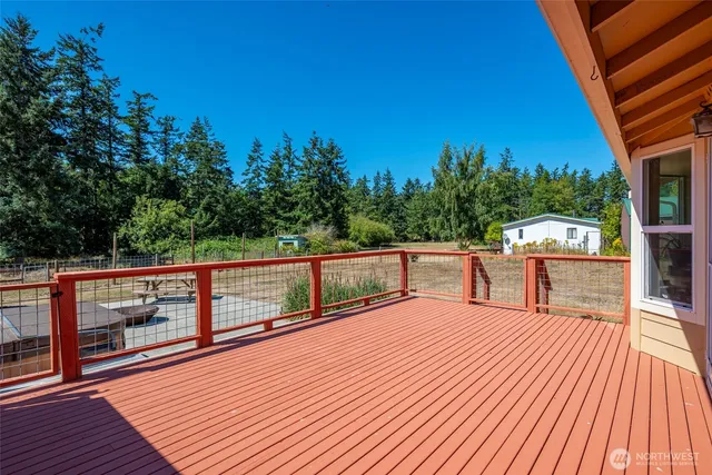 a view of balcony with deck