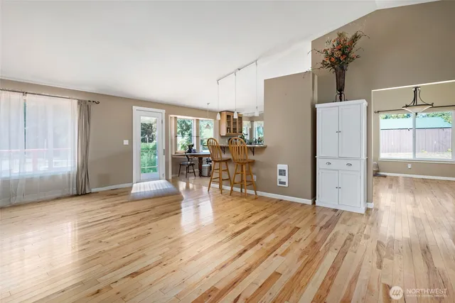 a view of livingroom with furniture and wooden floor