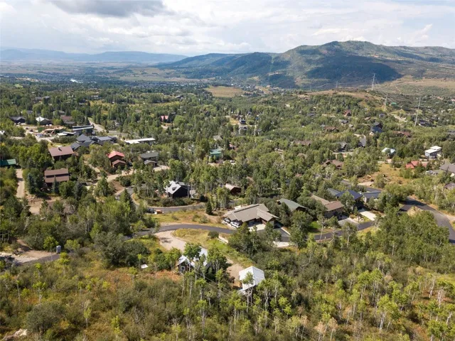 a view of a and mountain