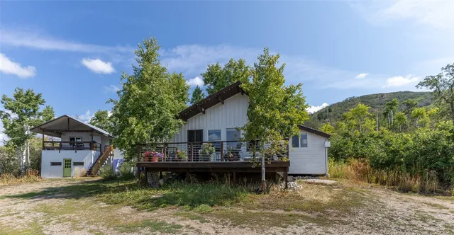 a house view with a garden space