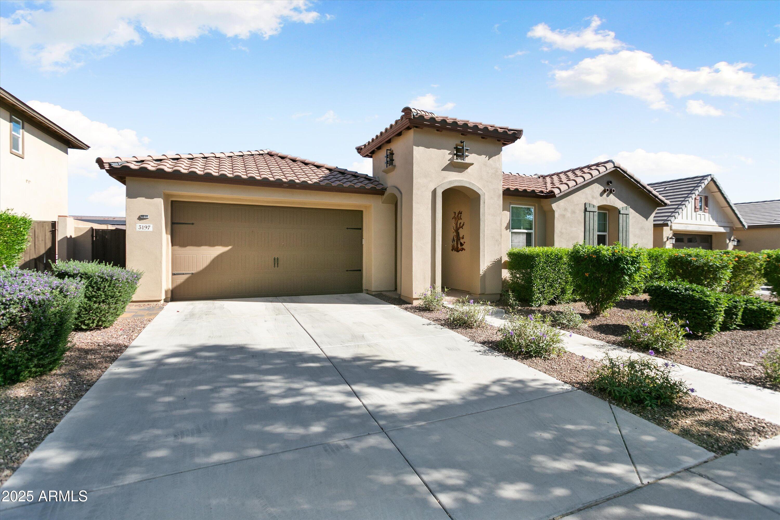 3197 North Springfield Street Buckeye, AZ 85396 - Photo 3 of 60 a front view of a house with a yard