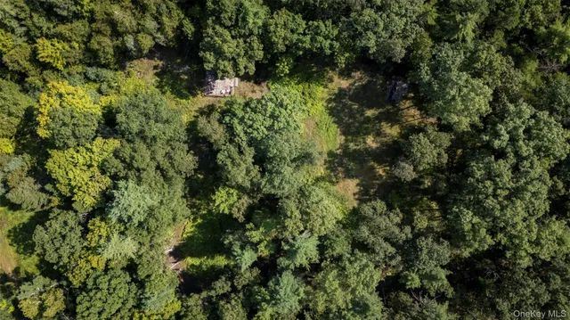 a view of a swimming pool in a backyard