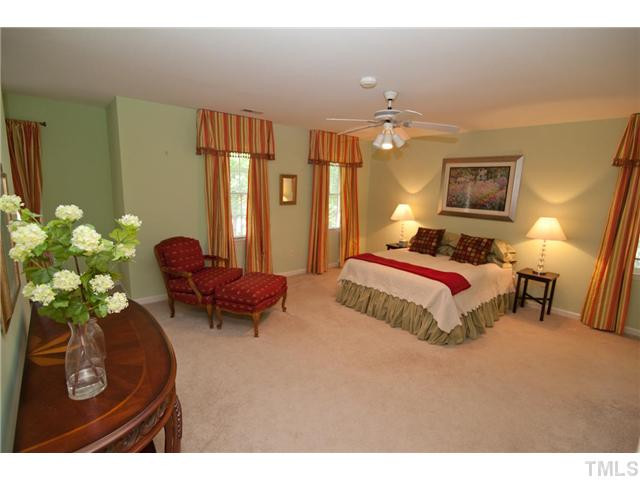 12400 Glenlivet Way Raleigh, NC 27613 - Photo 13 of 24 This Over-Sized Master Bedroom features a Nice, Private Sitting Area (as seen in the back) and Lots of Space. A Nice Sized Walk-In Closet is also Featured in this Room. Master Bedroom