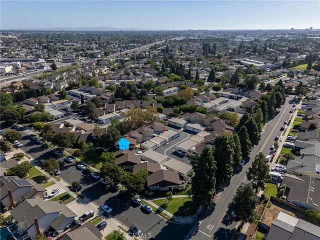 an aerial view of a city
